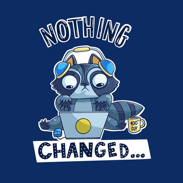 Rakun Serbest Çalışan Evde Çalışıyor