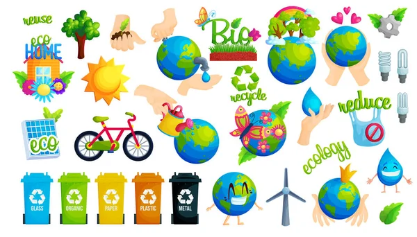 Ekoloji koruma fikri düz vektör çizimi