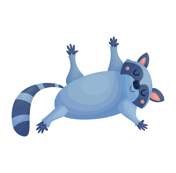 Cute sleeping raccoon — Stock Vector