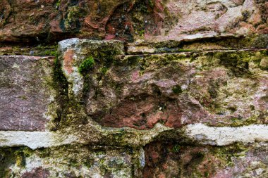 Eski bir tuğla duvarın dokusu