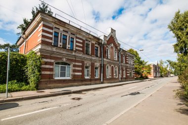 Kronstadt, Rusya, 11 Eylül, 2017: Sonbahar sokakları Kronstadt