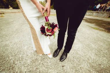 Büyük düğün buket töreni önce. 