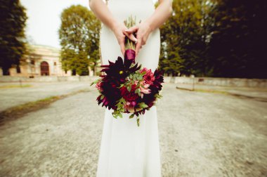 Büyük düğün buket töreni önce. 