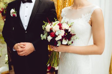 Büyük düğün buket töreni önce. 