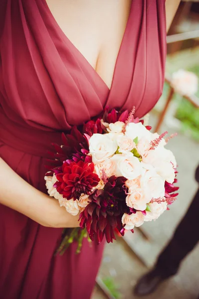 Big wedding bouquet before ceremony. — Stock Photo, Image