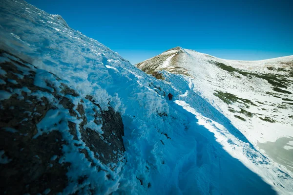 Зимний вид на горы — стоковое фото