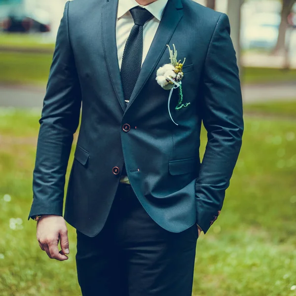 Estilo novio. Gran día de la boda — Foto de Stock