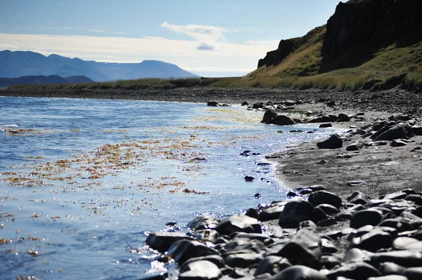 Hermoso paisaje de Islandia, países de géiseres, volcanes, glaciares, cascadas, aguas termales — Foto de Stock