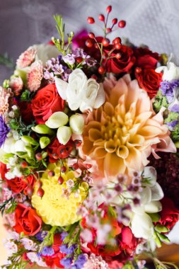 Büyük sonbahar düğün buketi
