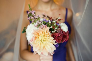 Büyük sonbahar düğün buketi