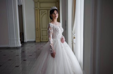 Güzel sevimli gelin portresi