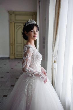 Güzel sevimli gelin portresi