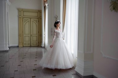 Güzel sevimli gelin portresi