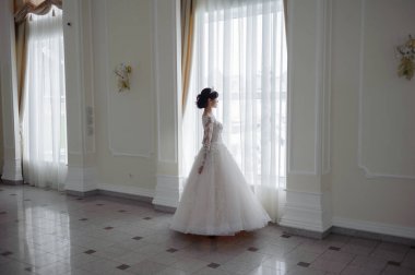 Güzel sevimli gelin portresi