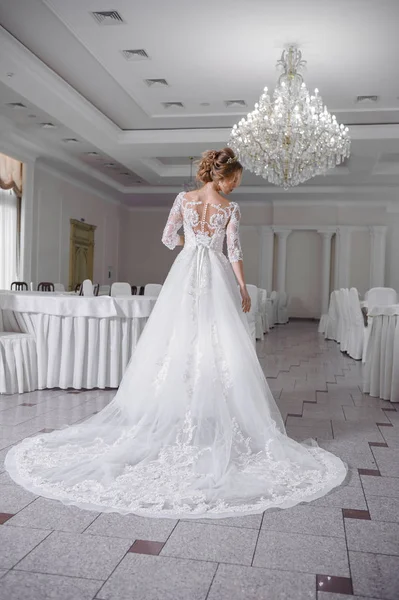 Bella Sposa Abito Sposa — Foto Stock