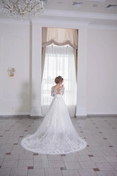 Hermosa Novia Vestido Novia — Foto de Stock