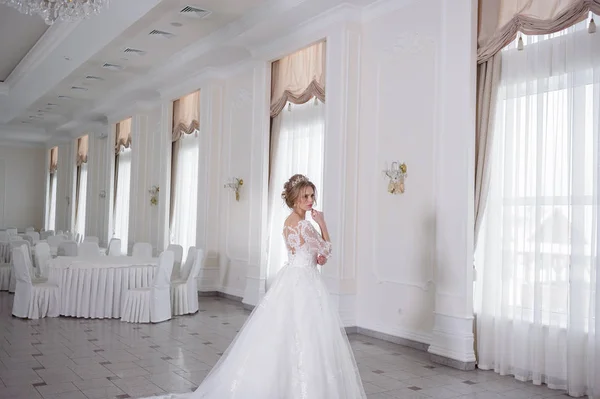 Bella Sposa Abito Sposa — Foto Stock