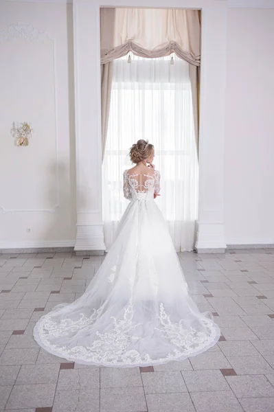 ウェディングドレスの美しい花嫁 — ストック写真