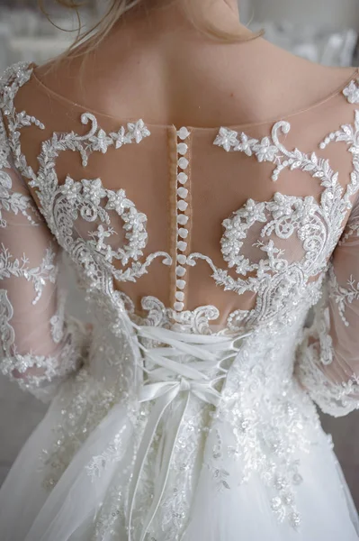 Красива Наречена Весільній Сукні — стокове фото