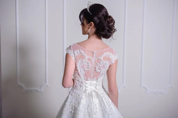 Hermosa Novia Vestido Novia — Foto de Stock