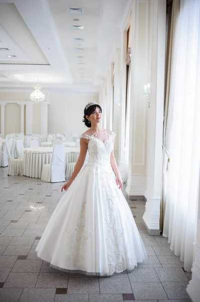 Hermosa Novia Vestido Novia — Foto de Stock