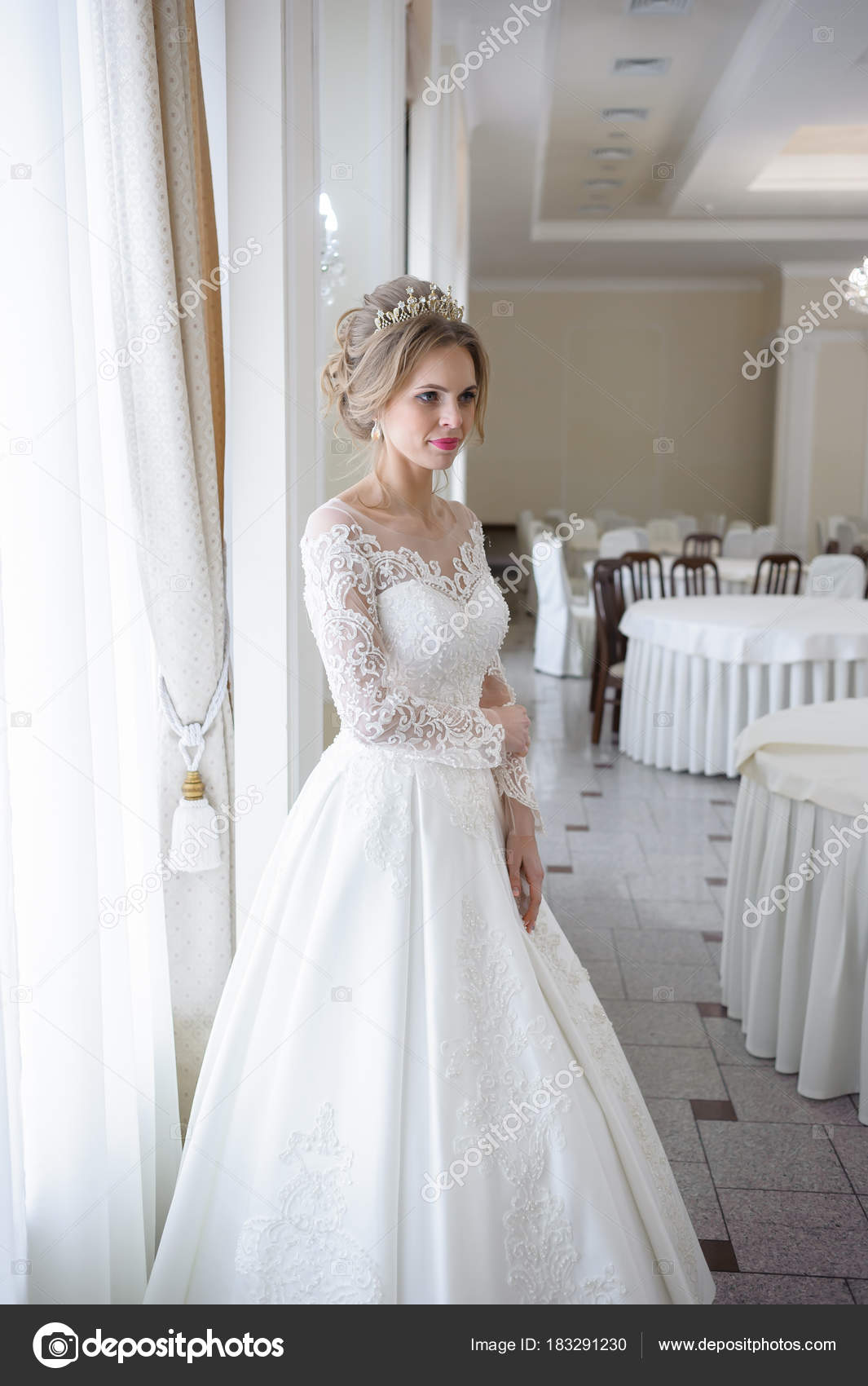 bride in white dress