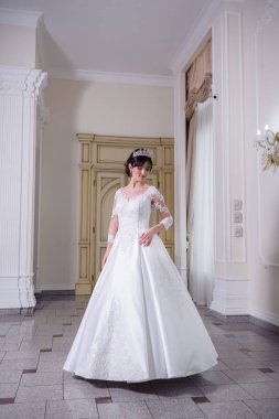 Güzel gelin düğün elbise beyaz iç