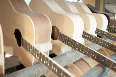 Fabrika bükülmüş ağaç ürünleri imalatı. İşleme ve yapıştırma için araçlar. Gitar ve yaylı müzik aletleri üretimi.