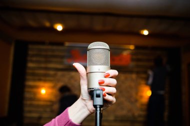 microphone on stage in the room