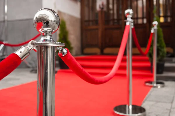 Roter Teppich Bei Einem Exklusiven Event Preisverleihung Roter Teppich Festveranstaltung — Stockfoto