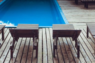 small pool for relaxing at a mountain resort