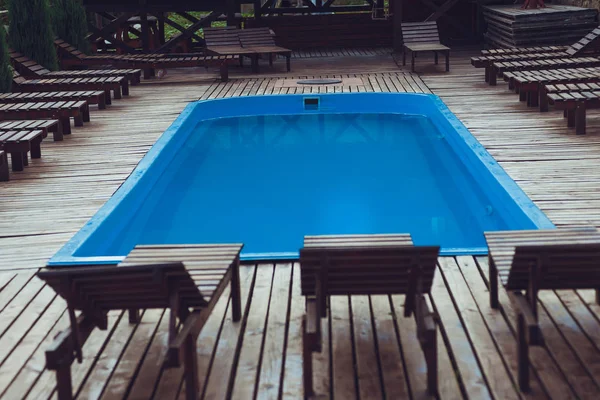 small pool for relaxing at a mountain resort