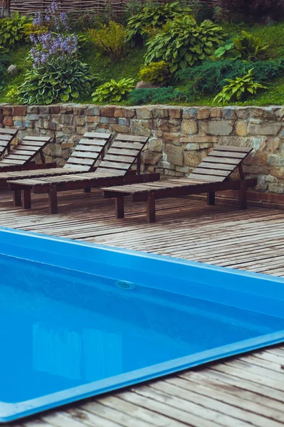 small pool for relaxing at a mountain resort