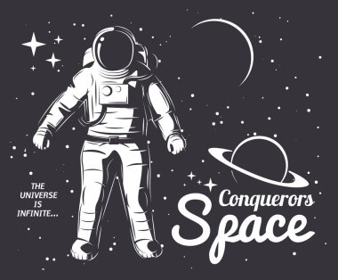 astronot vektör çizim.