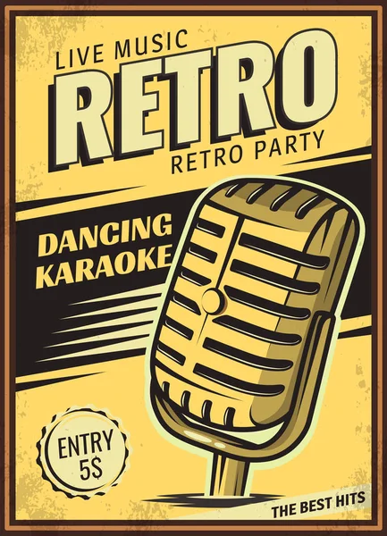 Vintage Banner, Retro Party. — Stockvektor
