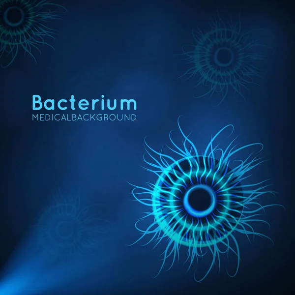 Ilustración vectorial de bacterias, células y microbios . — Vector de stock