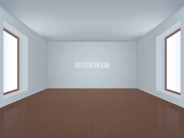 Vector habitación blanca . — Vector de stock