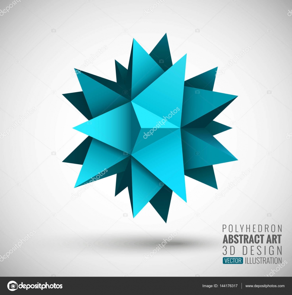 Abstract explosion. Vector polyhedron. Stock Vector Image by ©Makalo86 ...