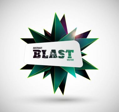 Soyut patlama. Vektör çokyüzlünün.