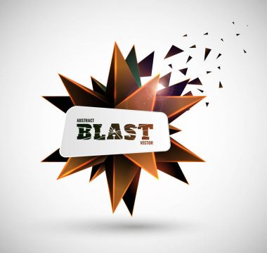 Soyut patlama. Vektör çokyüzlünün.
