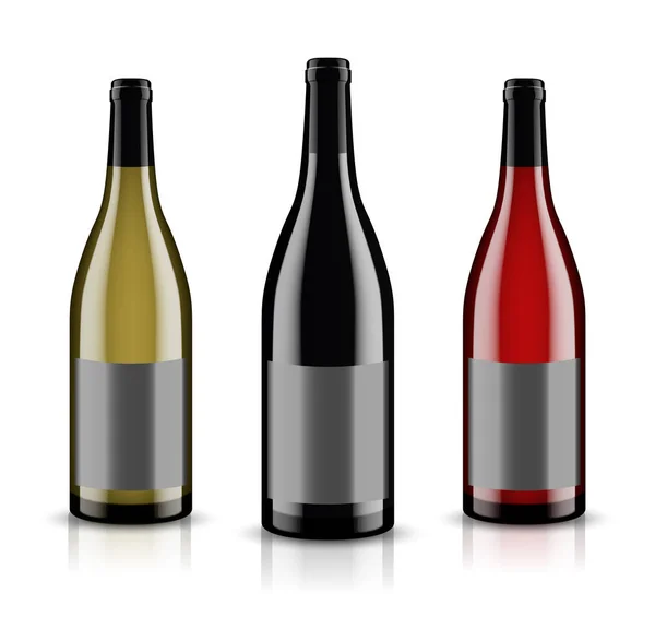 Mockup wine bottle. vector design. — Stock Vector