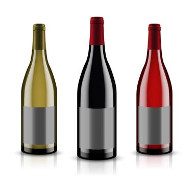 Mockup şarap şişesi. vektör tasarımı.