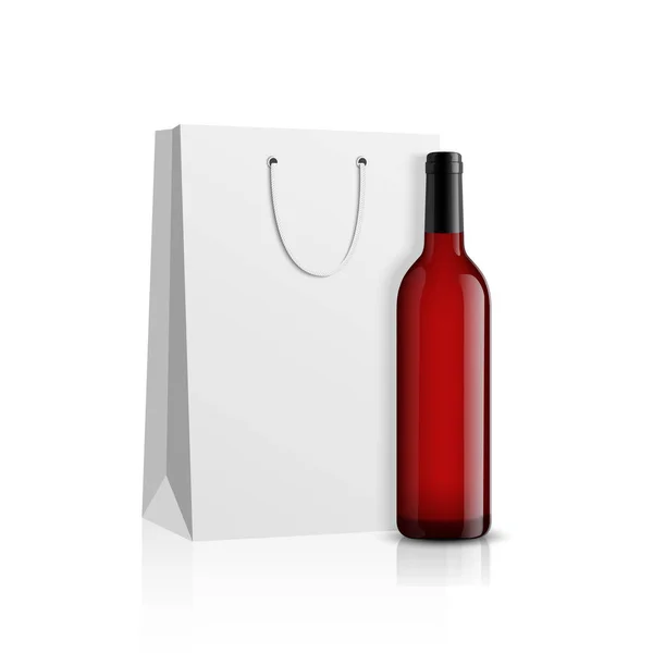 Botella de vino burlona. diseño vectorial . — Archivo Imágenes Vectoriales
