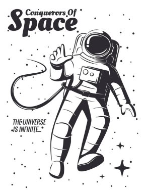 Vektör astronot illüstrasyon.