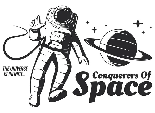 Illustration d'astronaute vectoriel . — Image vectorielle