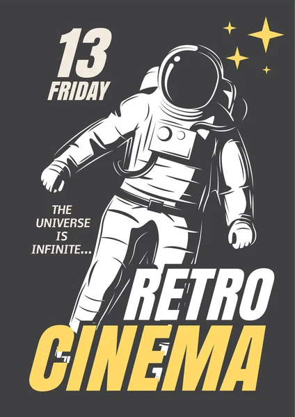 Vector posters of films in retro style. — Stock Vector