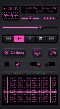 Müzik çalar şablonu.
