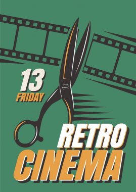 Vektör poster retro tarzı filmlerin.