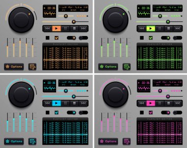 Müzik çalar şablonu.