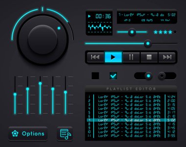 Müzik çalar şablonu.
